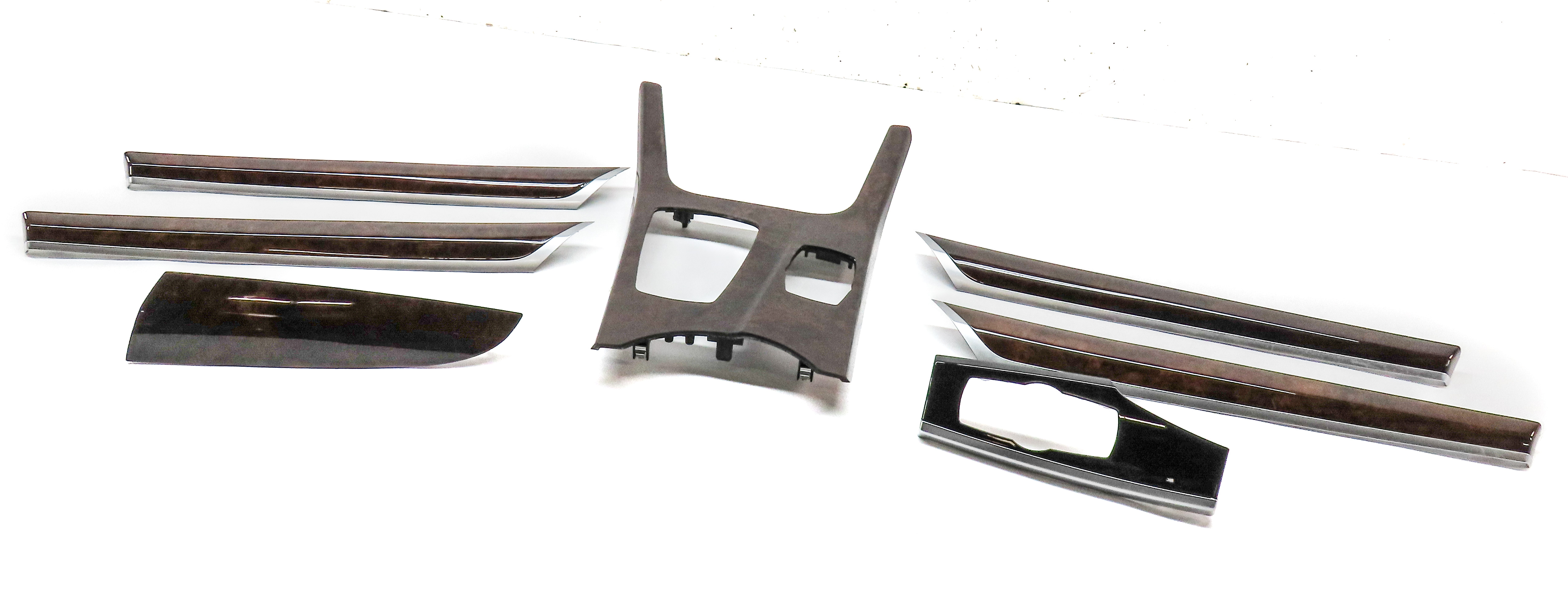 2016 BMW X3 (F25) FRONT REAR LEFT RIGHT DOOR DASH CONSOLE TRIM SET (WALNUT) — exact item pictured